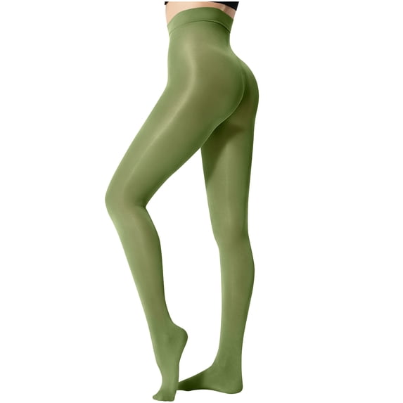 gbyLJF Women's Tights Solid Color Footed Pantyhose Tights High Waist Tights for Women