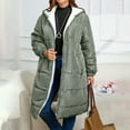thumbnail image 1 of gbyLJF Women's Winter Puffer Coat Solid Color Fleece Lined Full Zip Down Jackets Long Warm Outwear Jackets with Pockets, 1 of 9