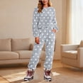 thumbnail image 1 of gbyLJF Womens 2 Piece Outfits Set Printed Round Neck Long Sleeve Pullover and Elastic Waisted Pants Sweatsuit Sets Pajamas Set, 1 of 5
