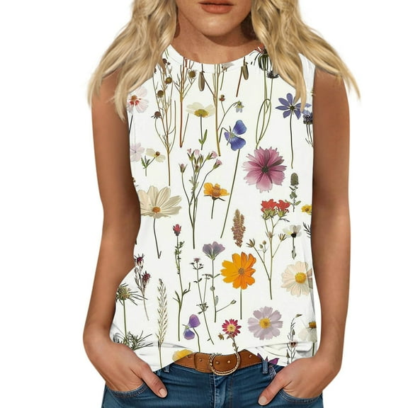 gbyLJF Womens Boho Tank Tops Tank Tops for Women Fashion Tank Top Ribbed Casual Sleeveless Tops for Women