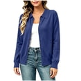 thumbnail image 1 of gbyLJF Womens Collar Button Cardigan Sweaters Lightweight Long Sleeve Knit Shirts Open Front Casual Office Tops, 1 of 7