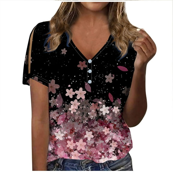 gbyLJF Floral Tops for Women Dressy Casual Dressy Tops Tight Fitting Shirts for Women Women Tunic Tops Purple XXL