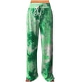 thumbnail image 1 of gbyLJF Womens Palazzo Pants Wide Leg Comfy Yoga Pajama Trousers Fashion Floral Print High Waist Lounge Sweatpants Green XXL, 1 of 3