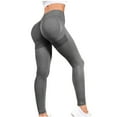 thumbnail image 1 of gbyLJF Womens Scrunch Butt Lifting Leggings Seamless Elastic High Waisted Workout Yoga Pants Gym Booty Tights A03_Dark Gray M, 1 of 5