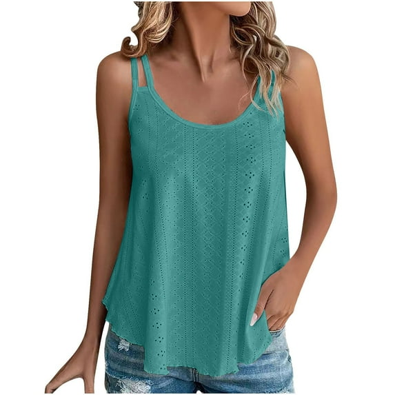 gbyLJF Womens Shirts/ Tops Summer Lime Flare Dressy Cami Long Tanks for Women for Layering Teen Tank Tops