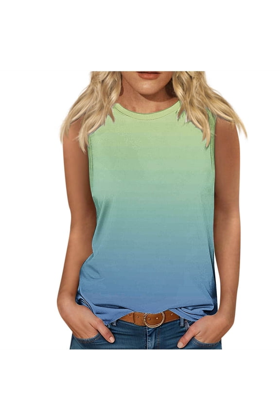 Womens Sleeveless Button Down Shirts Loose Tank Boho Tank Tops for Women Summer Trendy Tank Tops