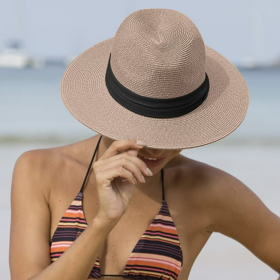 gbyLJF Womens Sun Protection Hat Beach Vacation Hat Lightweight Lightweight and Breathable Hats for Women
