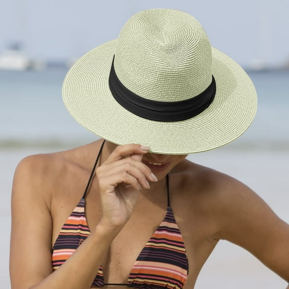 gbyLJF Womens Sun Protection Hat Beach Vacation Hat Lightweight Lightweight and Breathable Hats for Women