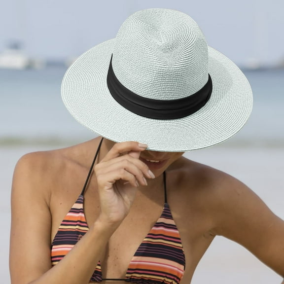 gbyLJF Womens Sun Protection Hat Beach Vacation Hat Lightweight Lightweight and Breathable Hats for Women