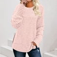 thumbnail image 1 of gbyLJF Womens Sweaters Casual Solid Color Long Sleeve Pullover Tops Fall fashion Crew Neck Basic T-Shirts, 1 of 7