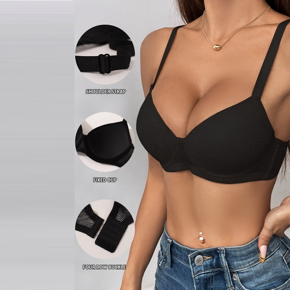 gbyLJF Womens V-Neck Sports Bra Solid Color Bra Wireless Workout Bralettes No Underwire Everday Bra