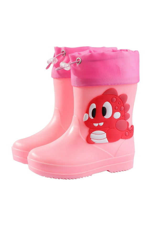 Adjustable Boys Rain Boots Comfortable Ankle Play Shoes For Outdoor Activities Toddler Children Age 2 9