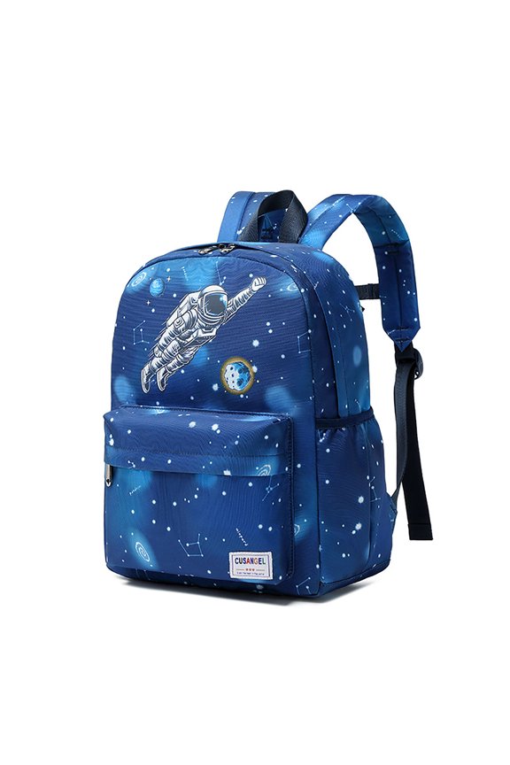 Astronaut Themed Backpack For Lightweight Large Capacity School Bookbag Travel Daypack Elementary Students Blue