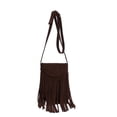 thumbnail image 1 of gcong Bohemian Fringe Messenger Crossbody Bag with Tassel Decoration and Adjustable Long Strap for Phone, 1 of 4