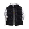 thumbnail image 1 of gcong Boys Girls Puffer Vest Kids Sleeveless Lightweight Puffy Down Jacket Winter Warm Zipper Quilted Vest Outdoor Outerwear for 4-10T Black, 1 of 5