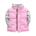 thumbnail image 1 of gcong Boys Girls Puffer Vest Kids Sleeveless Lightweight Puffy Down Jacket Winter Warm Zipper Quilted Vest Outdoor Outerwear for 4-10T Pink, 1 of 5