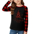 thumbnail image 1 of gcong Christmas Shirts for Girls Xmas Tree Print Raglan Long Sleeve Loose Shirts Crew Neck Tops Baggy Snowflake Blouse Size 3-12 Years, 1 of 5