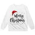 thumbnail image 1 of gcong Christmas Sweatshirt for Kids Girls Long Sleeve Crewneck Pullover Santa Claus Reindeer Print Sweat Shirt Toddler Winter Shirt Fall Tops, 1 of 5