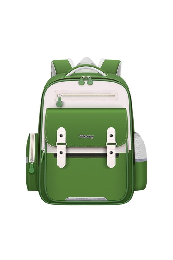 Cloud Glow In The Dark School Backpack For Grade 1-6 Lightweight Supportive Ergonomic Design With Waist Strap Green
