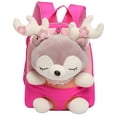 thumbnail image 1 of gcong Cute Cartoon Deer Design Backpack Lightweight Toddler Rucksack Stylish Shoulder Bag For Daycare Versatile Toy And Book Hot Pink, 1 of 2