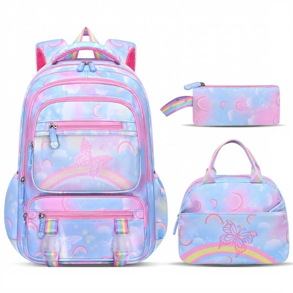 gcong Dinosaur Themed School Backpack Set For Educational Adventure Gear Blue