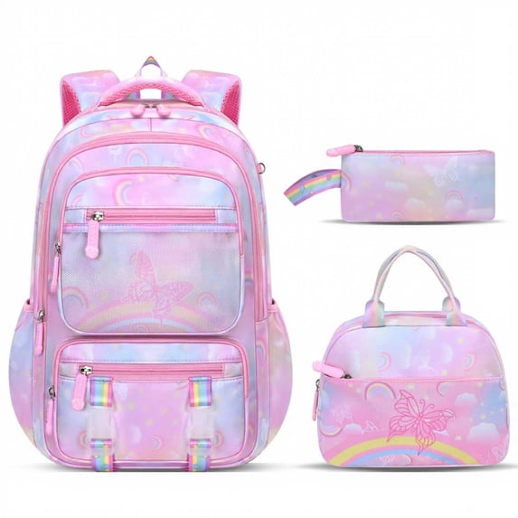 gcong Dinosaur Themed School Backpack Set For Educational Adventure Gear Pink