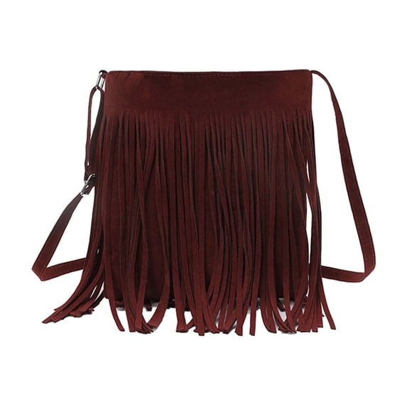 gcong Elegant Finish Messenger Bag With Tassel Small Square Design For Daily Use And Versatile Occasions