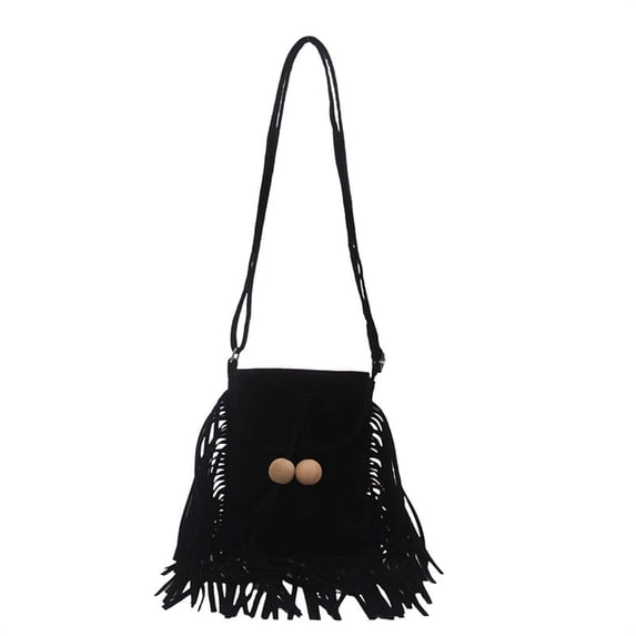 gcong Elegant Fringe Beaded Square Messenger Bag Versatile Crossbody Shoulder Handbag for Women Daily Use
