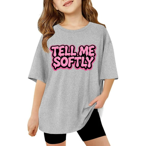 gcong Girls Tops Size 7-8 Girls' Tees Short Sleeve Crew Neck, Graphic Tees Teen Girls Teen Girls Clothes Trendy