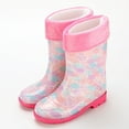 thumbnail image 1 of gcong Girls Winter Snow Boots Lined Rain Booties Comfortable Outdoor Play Shoes For Toddler Kids, 1 of 3