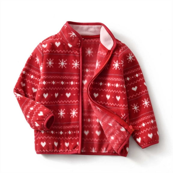 gcong Kids Jacket No Hood Full Zip Lightweight Fall Winter Coat Warm Outerwear Boys Girls Stand-Up Collar Preppy Clothes Cute Tops with Pockets Size 1-17 Years