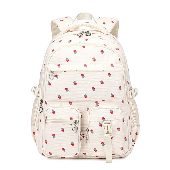 gcong Large Capacity Lightweight School Bookbag For Elementary Middle High School Backpack Beige