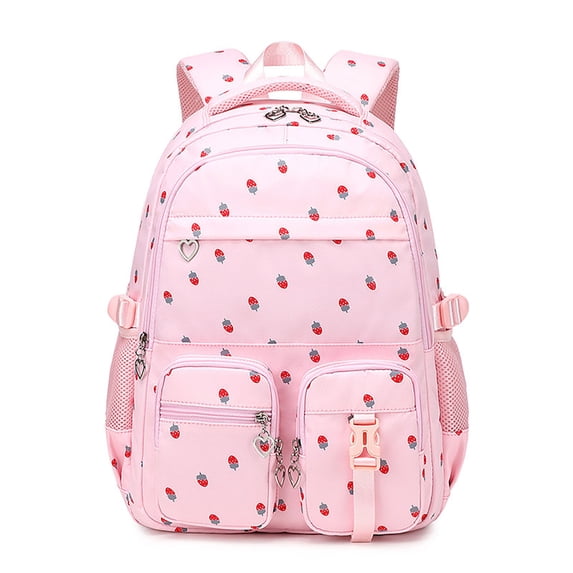 gcong Large Capacity Lightweight School Bookbag For Elementary Middle High School Backpack Light Pink