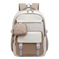 thumbnail image 1 of gcong Lightweight Ergonomic School Bookbag For Teens With Comfortable Shoulder Straps Everyday Use Khaki, 1 of 2