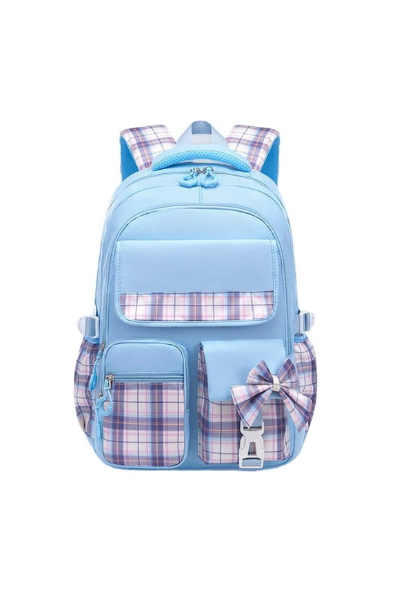 Lightweight School Backpack For In Elementary And Middle Grades With Large Capacity And Ergonomic Spine Support Design Blue