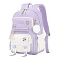 thumbnail image 1 of gcong Lightweight School Backpack With Cute Animal Print And Comfortable Straps For Daily Use Light Purple, 1 of 2