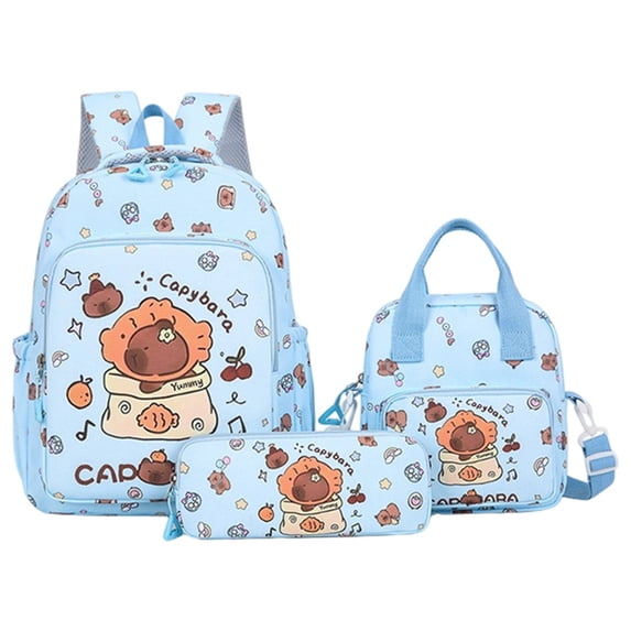 gcong Lightweight School Bookbag For Elementary Adjustable Straps Cute Backpack Blue