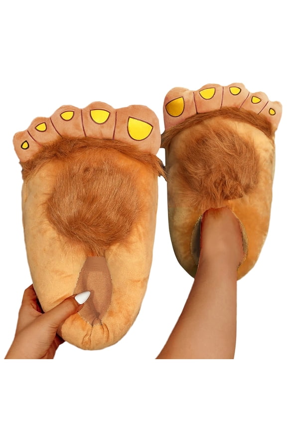 Novelty Big Toe Cartoon Fuzzy Slippers, Non Funny Slipper, Warm Soft Home Slippers Indoor Outdoor Winter for Women Men
