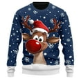 thumbnail image 1 of gcong Santa Christmas Sweaters for Men 2025 Funny Christmas Sweatshirts Crewneck 3D Printed Xmas Holiday Pullover Shirts for Couple, 1 of 5
