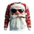 thumbnail image 1 of gcong Santa Christmas Sweaters for Men 2025 Funny Christmas Sweatshirts Crewneck 3D Printed Xmas Holiday Pullover Shirts for Couple, 1 of 4