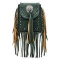 thumbnail image 1 of gcong Studded Fringe Crossbody Messenger Bag Soft Boho Casual Purse For Phone And, 1 of 5