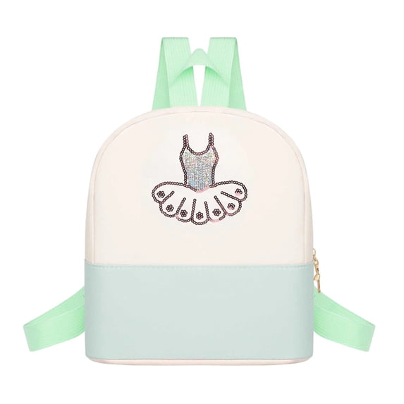 gcong Stylish Ballerina Dance Backpack For Cute Cartoon School Bag And Shoulder Storage For Daily Use Green