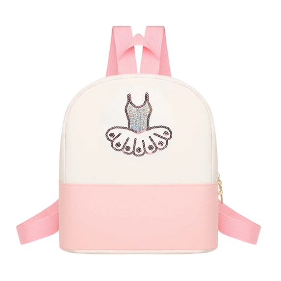 gcong Stylish Ballerina Dance Backpack For Cute Cartoon School Bag And Shoulder Storage For Daily Use Pink