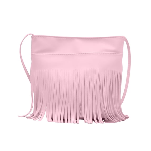 gcong Stylish Fringe Messenger Crossbody Bag with Tassel for Women's Casual Daily Use