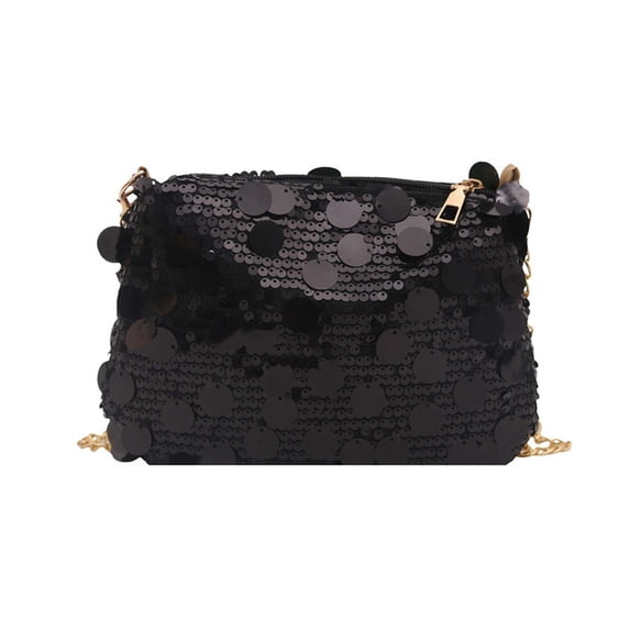 gcong Stylish Glitter Chain Strap Messenger Bag Elegant Small Crossbody Shoulder Purse For Daily Use And Commuting