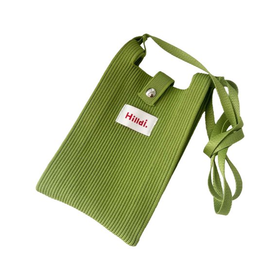 gcong Stylish Knit Messenger Crossbody Bag Cute Design Small Handheld Purse For Students Daily Commute