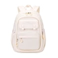 thumbnail image 1 of gcong Stylish School Backpack Lightweight Large Capacity Bookbag With Multiple Compartments For Everyday Use Beige, 1 of 3