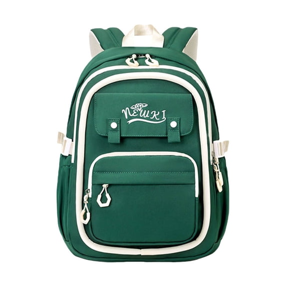 gcong Stylish School Backpack Lightweight Large Capacity Bookbag With Multiple Compartments For Everyday Use Dark Green