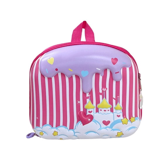 gcong Stylish School Backpack With Cartoon Ice Rocket Design Rucksack For Everyday Use And Casual Outings Hot Pink