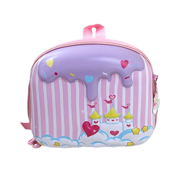 gcong Stylish School Backpack With Cartoon Ice Rocket Design Rucksack For Everyday Use And Casual Outings Pink